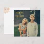 Vrolijk en helder vierkant kerstkaart (Voorkant / Achterkant)