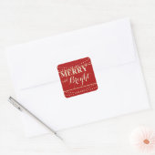 Vrolijk en helder vierkante sticker (Envelop)