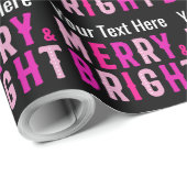 Vrolijk en helder vrolijk kerstfeest cadeaupapier (Rol Hoek)