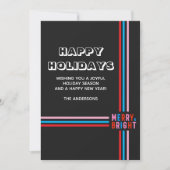 Vrolijk en helder, vrolijk kerstfeest feestdagenkaart (Voorkant)