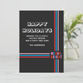 Vrolijk en helder, vrolijk kerstfeest feestdagenkaart (Staand voorkant)