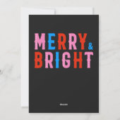Vrolijk en helder, vrolijk kerstfeest feestdagenkaart (Achterkant)