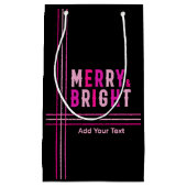 Vrolijk en helder vrolijk kerstfeest klein cadeauzakje (Voorkant)