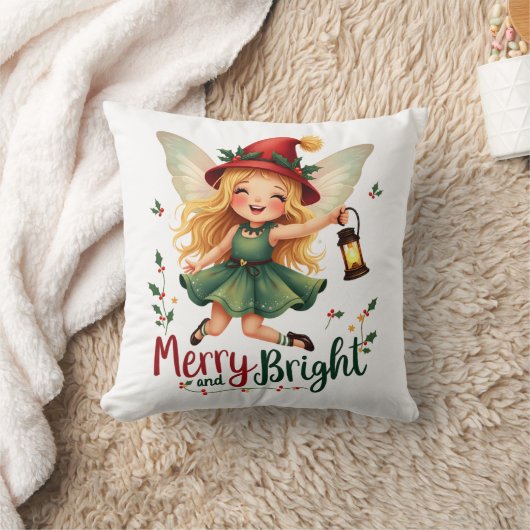 Vrolijk en helder, vrolijk kerstfeest kussen (Deken)