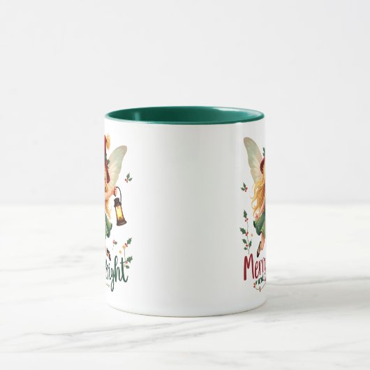 Vrolijk en helder, vrolijk kerstfeest mok (Midden)