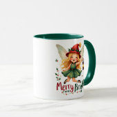Vrolijk en helder, vrolijk kerstfeest mok (Voorkant rechts)