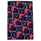 Vrolijk en helder, vrolijk kerstman medium cadeauzakje (Voorkant)