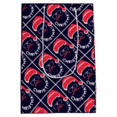 Vrolijk en helder, vrolijk kerstman medium cadeauzakje (Achterkant)
