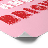 Vrolijk en helder, Vrolijk Kerstmis, Kerstmis, Roz Poster (Hoek)