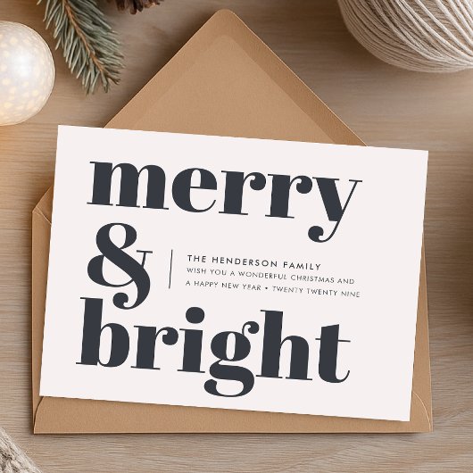 Vrolijk en helder zwart-wit kerstmis feestdagenkaart