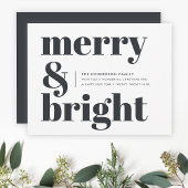 Vrolijk en helder zwart-wit kerstmis feestdagenkaart