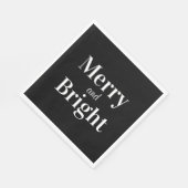 Vrolijk en helder zwart wit vakantie Kerstmis Servet (Hoek)