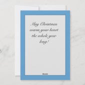 Vrolijk en Helderblauw Holly Kerstmis Feestdagenkaart (Achterkant)