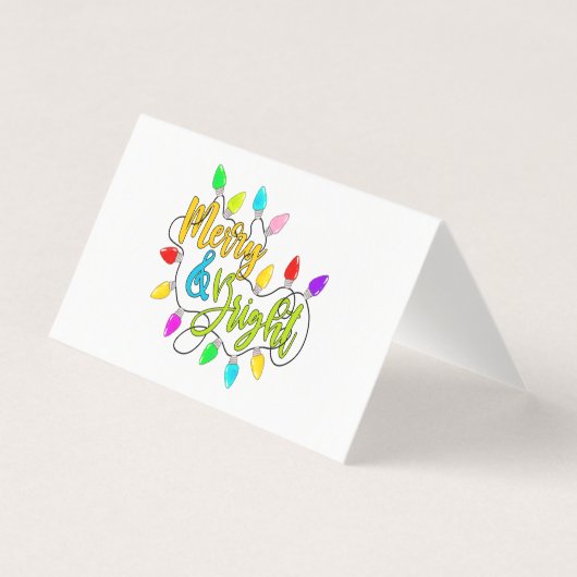 *~* Vrolijk en helderkleurig kerstlicht Kaart (Voorkant)