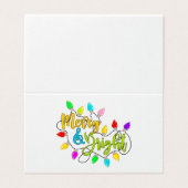 *~* Vrolijk en helderkleurig kerstlicht Kaart (Buitenkant ongevouwen)