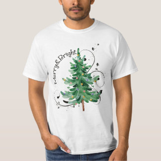 Vrolijk en helderziend kerstboom, Merry N Bright b T-shirt