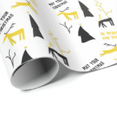 VROLIJK EN HERT KERST CADEAUPAPIER (Rol Hoek)