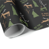 VROLIJK EN HERT KERST CADEAUPAPIER (Rol Hoek)