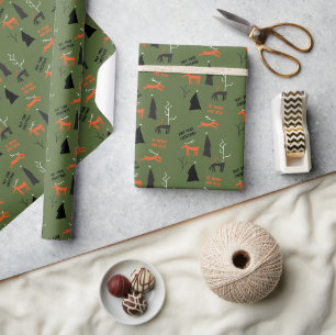 VROLIJK EN HERT KERST CADEAUPAPIER