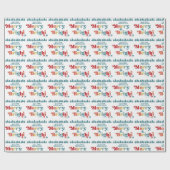 Vrolijk en kleurrijk kerstfeest cadeaupapier (Vlak)