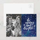 Vrolijk en licht familie kerstkaart briefkaart (Voorkant / Achterkant)
