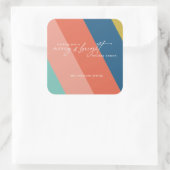 Vrolijk en licht gestreept vakantie Sticker (Tas)