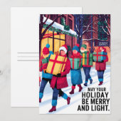 Vrolijk en licht - kerst Kaart (Voorkant / Achterkant)