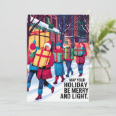 Vrolijk en licht - kerst Kaart (Staand voorkant)