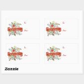 Vrolijk en licht Modern Floral Holiday Label Stick (Vel)