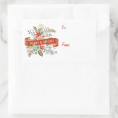 Vrolijk en licht Modern Floral Holiday Label Stick (Tas)