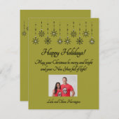 Vrolijk en licht personaliseren Flat Holiday Kaart (Voorkant / Achterkant)