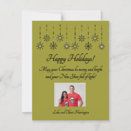 Vrolijk en licht personaliseren Flat Holiday Kaart