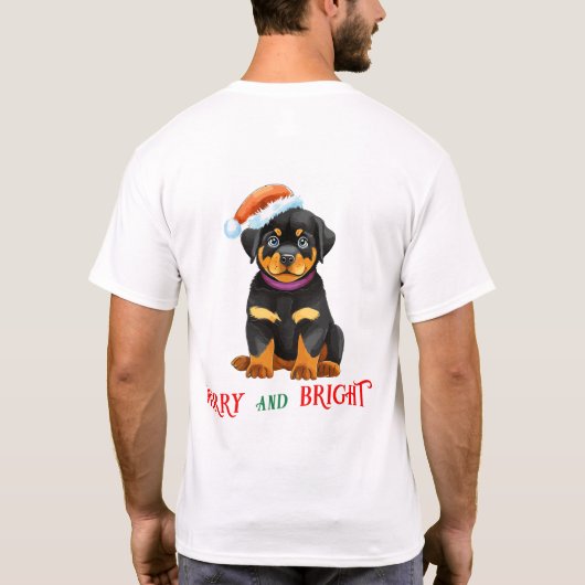 Vrolijk en licht Schattige Hond T-shirt (Achterkant)