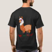 Vrolijk en licht Schattige Llama T-shirt (Achterkant)