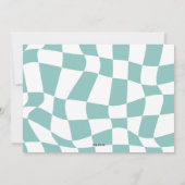 Vrolijk en licht trendy  retro familie foto feestdagenkaart (Achterkant)