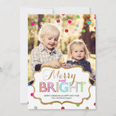 Vrolijk en licht vakantie foto kerst Kaart (Voorkant)