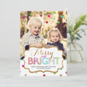 Vrolijk en licht vakantie foto kerst Kaart (Staand voorkant)