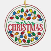 Vrolijk en licht vakantie ornamenten, kerstverlich keramisch ornament (Achterkant)