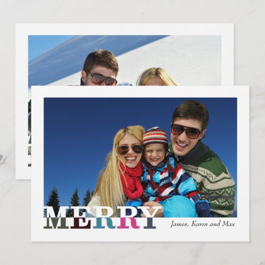 Vrolijk en licht voor en achter vakantie Kaart (Voorkant / Achterkant)