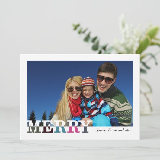 Vrolijk en licht voor en achter vakantie Kaart (Staand voorkant)