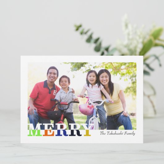 Vrolijk en licht voor en achter vakantie Kaart (Staand voorkant)