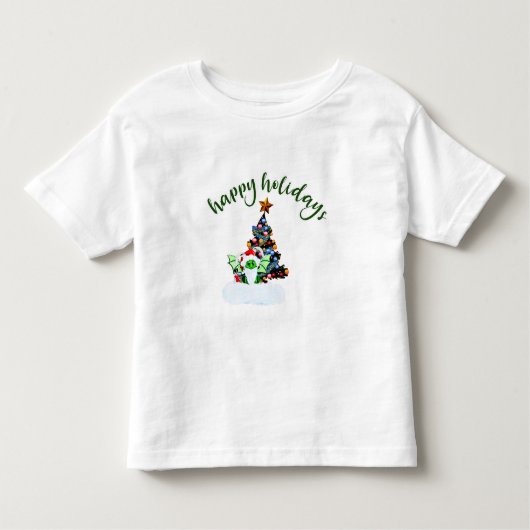 Vrolijk en magisch kerstfeest met een draak twist kinder shirts (Voorkant)