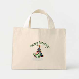Vrolijk en magisch kerstfeest met een draak twist mini tote bag