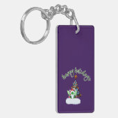 Vrolijk en magisch kerstfeest met een draak twist sleutelhanger (Voorkant Links)