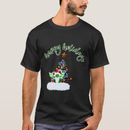 Vrolijk en magisch kerstfeest met een draak twist t-shirt