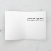 Vrolijk en medelevend kerstfeest feestdagen kaart (Binnen)