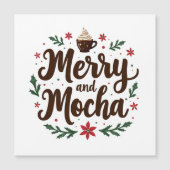 Vrolijk en Mocha Drink Kerstkoffie Xmas (Voorkant)