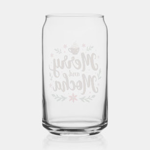 Vrolijk en Mocha Drink Kerstkoffie Xmas Blikvorm Glas