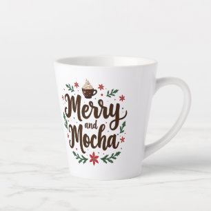 Vrolijk en Mocha Drink Kerstkoffie Xmas Latte Mok