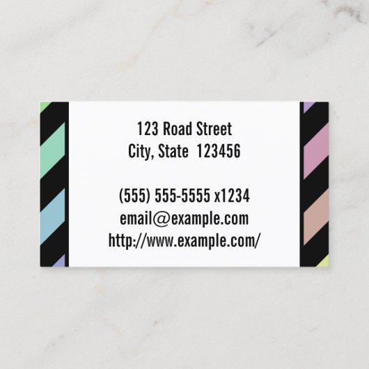 Vrolijk en speels Tandchirurg Visitekaartje (Achterkant)